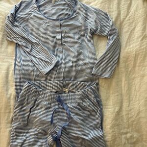 Pima Long-Sleeved Striped Pajama Set. Never worn!